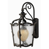 Sorrento Outdoor Wall Lantern in Aged Iron
