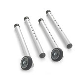 Tall 3" Single Fixed Wheel Attachment