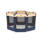 Soft Sided Exercise Pen in Navy / Tan