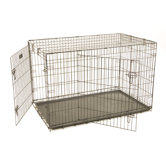 ProValu Two-Door Dog Crate in Black