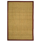 Natural Fiber Natural/Red Rug