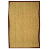 Natural Fiber Natural/Light Red Rug