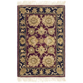 Classic Burgundy/Black Kashan Rug