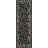 Courtyard Black/Sand Swirl Rug