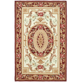 DuraRug Ivory/Burgundy Rug