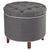 Amelia Fabric Ottoman