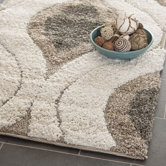 Florida Shag Cr&egrave;am/Smoke Rug