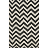 Dhurries Black/Ivory Rug