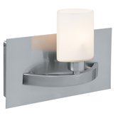 Cosmos  Wall Fixture with Opal Glass in Brushed Steel