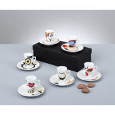12-tlg. Espresso Set "Faces"