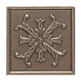 Accent Statements Metal 2" x 2" Fiore Decorative Corner/Insert in Vintage Bronze