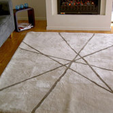 Sheepskin Design Lines Rug