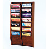 Fourteen Pocket Wall Mount Magazine Rack