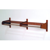 Double Hat and Coat Rack with Chrome Bar