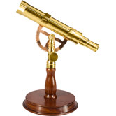 6X30 Spyscope, Anchormaster Telescopes with Mahogany Desktop Pedestal
