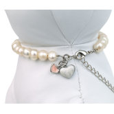 Unity Pet Necklace in White Pearls