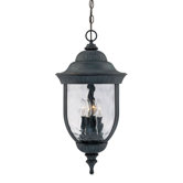 Castlemain Outdoor Hanging Lantern in Black/Gold
