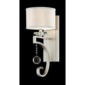 Rosendal One Light Sconce in Silver Sparkle
