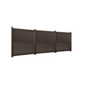 24' Classic Luxury Resin Fence in Woodland Brown