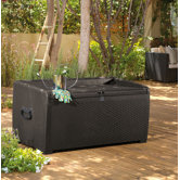 XL Rattan Style 105 Gallon Deck Box