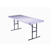 6' Commercial Grade Adjustable Table in Almond