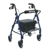 Junior Low Handle Rollator Walker with Padded Seat and Backrest
