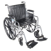 Chrome Sport Wheelchair and Anti-Tipper without Wheels