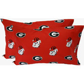 Georgia Bulldogs King Pillow Case Set