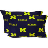 Michigan Wolverines Pillow Case Set
