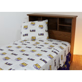 Louisiana State University Printed Sheet Set in White