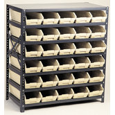Economy Shelf Storage Units (39" H x 36" W x 12" D) with Small Bins