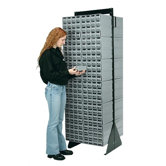 74" Double Sided Interlocking Storage Cabinet Floor Stand