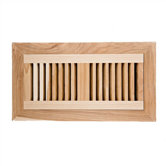 Hickory Flush Mount Wood Vent Cover With Frame & Metal Damper