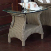 Mandalay Glass Top Side Table