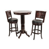 Sumatra 3 Piece Pub Set in Cappuccino