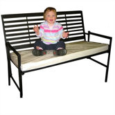 Folding Contemporary Iron Garden Bench