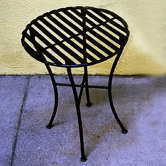 Folding Iron Round Side Table
