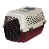Kennel Cab Pet Carrier in Tan/Pomegranate