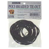 Aspen Pets Poly Braided Tie Out in Black