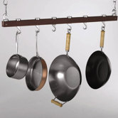 Hanging Wood Pot Rack