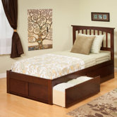Urban Lifestyle Mission Bed with 2 Bed Drawers Sets