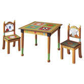 Little Sports Fan Kids' 3 Piece Table and Chair Set