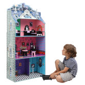 Modern Spooktacular Doll House with Furniture