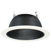 6" Recessed Housing Baffle Trim with Black Baffle