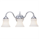 Vanity Light in Chrome  with Etched Opal Glass