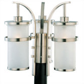 Eternity Outdoor Post Lantern in Brushed Nickel