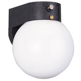 Outdoor Wall Lantern with Photocell in Black