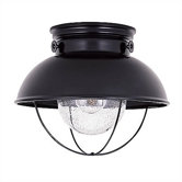 Sebring Outdoor Flush Mount in Black