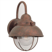 Sebring Outdoor Wall Lantern in Weathered Copper