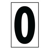 Ambiance "0" Address Number Tile in White
